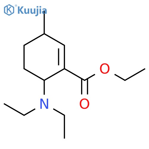1-Cyclohexene-1-carboxylic acid, 6-(diethylamino)-3-methyl-, ethyl ester structure