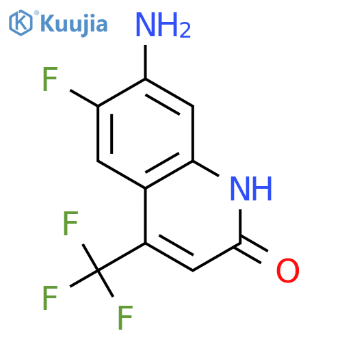 2(1H)-Quinolinone, 7-amino-6-fluoro-4-(trifluoromethyl)- structure