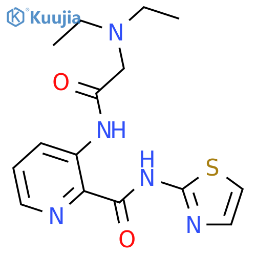 2-PYRIDINECARBOXAMIDE, 3-[[(DIETHYLAMINO)ACETYL]AMINO]-N-2-THIAZOLYL- structure