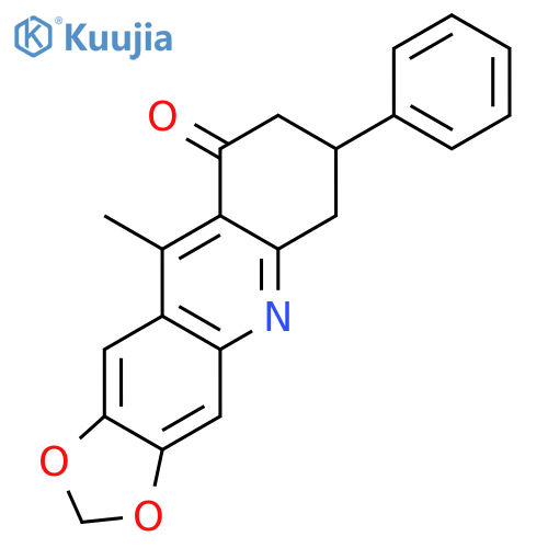 1,3-Dioxolo[4,5-b]acridin-9(6H)-one, 7,8-dihydro-10-methyl-7-phenyl- structure