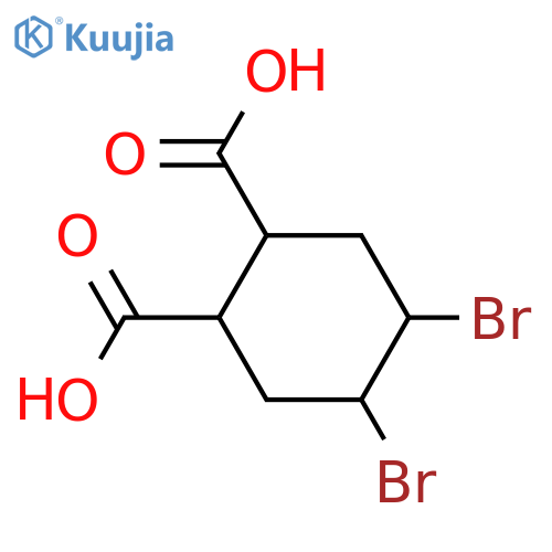 1,2-Cyclohexanedicarboxylicacid, 4,5-dibromo-, (1R,2S,4S,5S)-rel- (9CI) structure