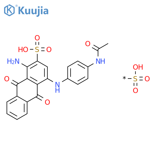 disodium 4-[[4-(acetylamino)phenyl]amino]-1-amino-9,10-dihydro-9,10-dioxoanthracene-2,x-disulphonate structure
