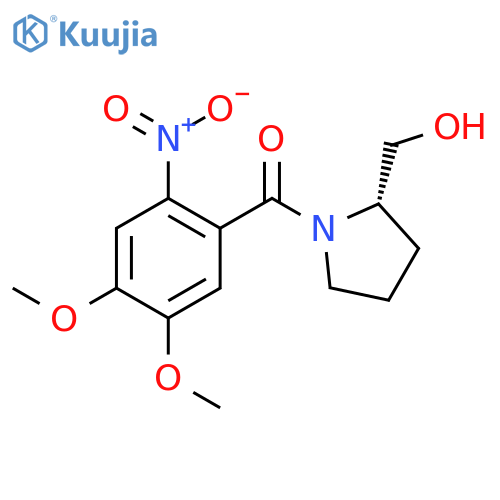 2-PYRROLIDINEMETHANOL, 1-(4,5-DIMETHOXY-2-NITROBENZOYL)-, (2S)- structure