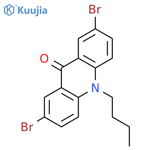9(10H)-ACRIDINONE, 2,7-DIBROMO-10-BUTYL- structure
