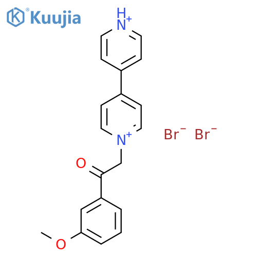 4,4'-BIPYRIDINIUM, 1-[2-(3-METHOXYPHENYL)-2-OXOETHYL]-, BROMIDE structure