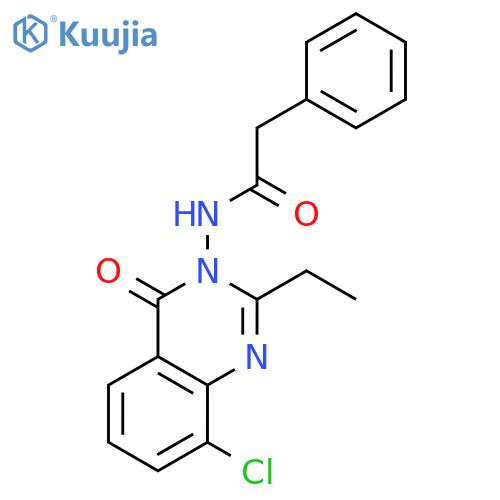 Benzeneacetamide, N-(8-chloro-2-ethyl-4-oxo-3(4H)-quinazolinyl)- structure
