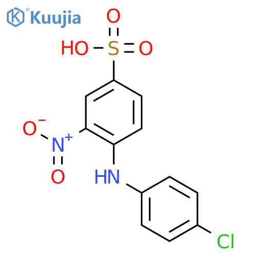 4-[(4-chlorophenyl)amino]-3-nitrobenzenesulphonic acid structure