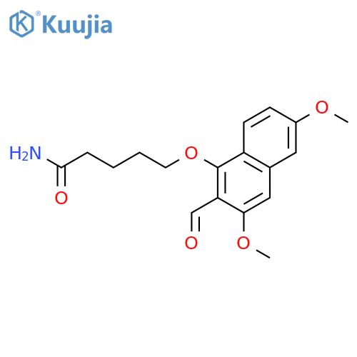 Pentanamide, 5-[(2-formyl-3,6-dimethoxy-1-naphthalenyl)oxy]- structure