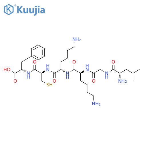 L-Phenylalanine, L-leucylglycyl-L-lysyl-L-lysyl-L-cysteinyl- structure