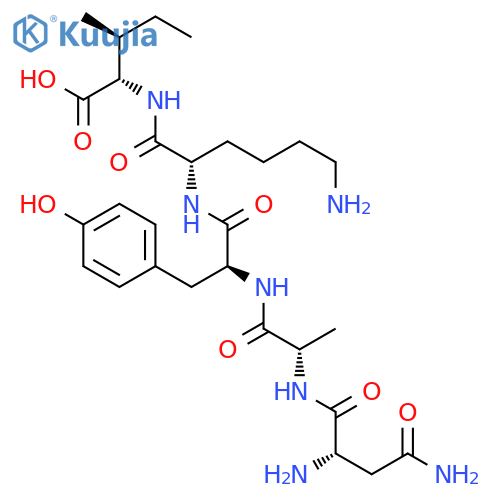 L-Isoleucine, L-asparaginyl-L-alanyl-L-tyrosyl-L-lysyl- structure