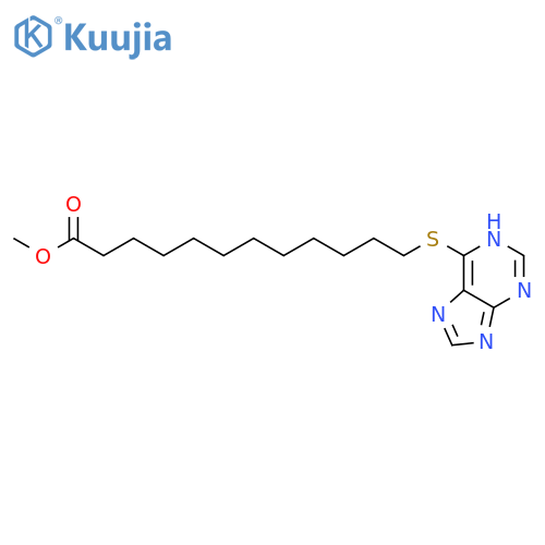 Methyl 12-[(7H-purin-6-yl)sulfanyl]dodecanoate structure