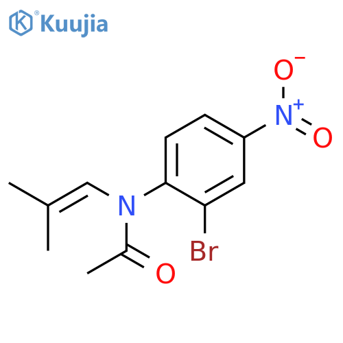 Acetamide, N-(2-bromo-4-nitrophenyl)-N-(2-methyl-1-propenyl)- structure
