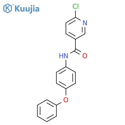 6-chloro-N-(4-phenoxyphenyl)pyridine-3-carboxamide structure