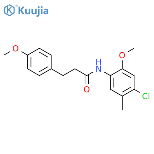 N-(4-Chloro-2-methoxy-5-methylphenyl)-3-(4-methoxyphenyl)propanamide structure