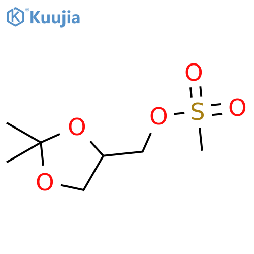 (2,2-dimethyl-1,3-dioxolan-4-yl)methyl methanesulfonate structure