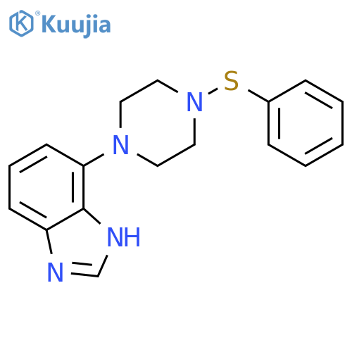 Piperazine, 1-(1H-benzimidazol-4-yl)-4-(phenylthio)- structure