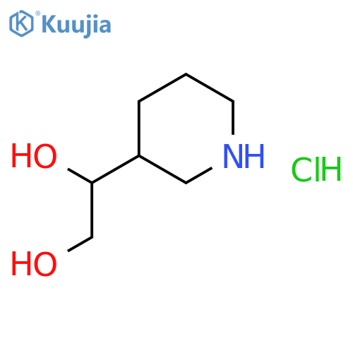 1,2-Ethanediol, 1-(3-piperidinyl)-, hydrochloride structure