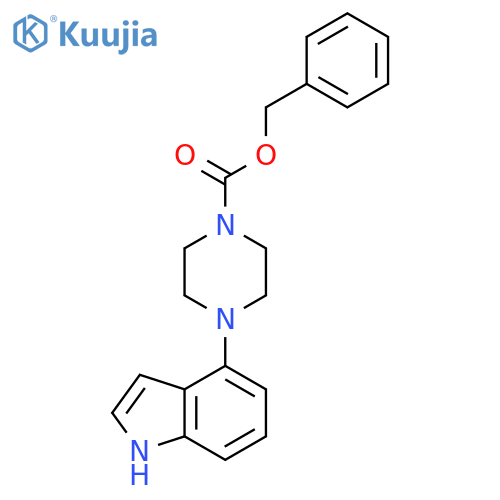 benzyl 4-(1H-indol-4-yl)-piperazine-1-carboxylate structure