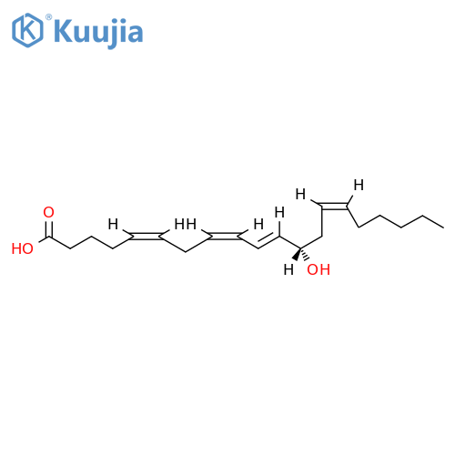 5,8,10,14-Eicosatetraenoic-5,6,8,9,11,12,14,15-d8acid, 12-hydroxy-, (5Z,8Z,10E,12S,14Z)- structure