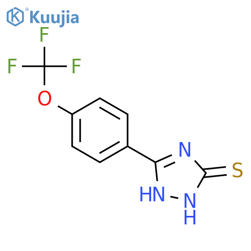 3H-1,2,4-Triazole-3-thione, 1,2-dihydro-5-[4-(trifluoromethoxy)phenyl]- structure
