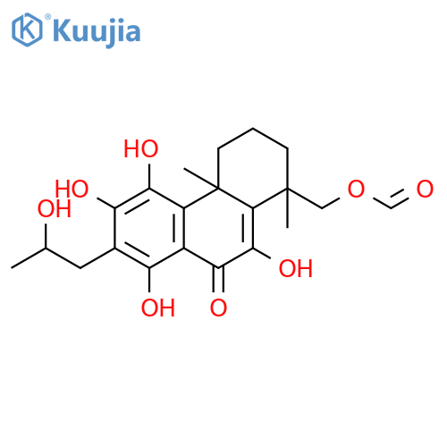17(15→16)-Abeo-6,11,12,14,19-pentahydroxy-5,8,11,13,16-abietapentaen-7-one; 16,17-Dihydro, 16ξ-hydroxy, 19-formyl structure