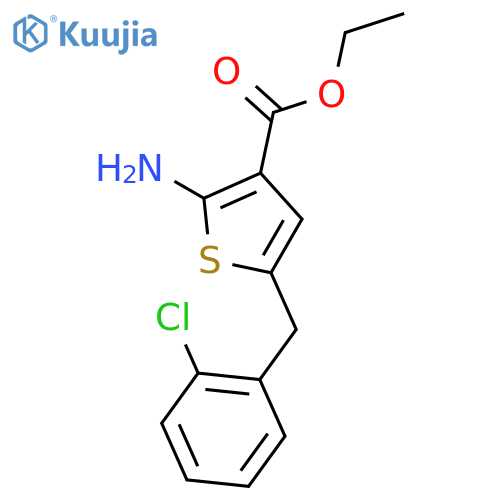 Ethyl 2-amino-5-(2-chlorobenzyl)thiophene-3-carboxylate structure