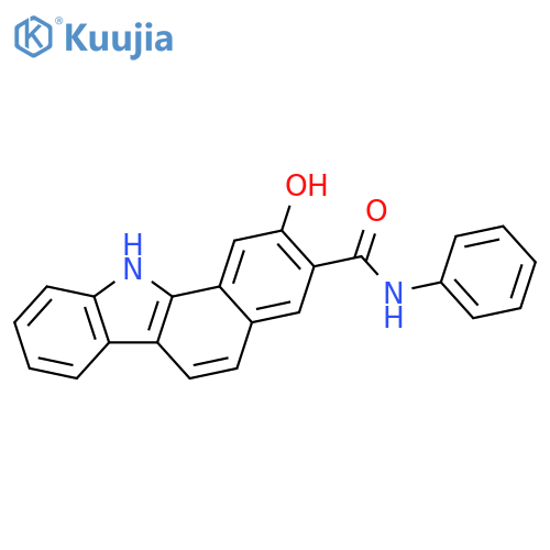 11H-Benzo[a]carbazole-3-carboxamide, 2-hydroxy-N-phenyl- structure