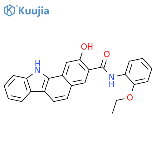 11H-Benzo[a]carbazole-3-carboxamide, N-(2-ethoxyphenyl)-2-hydroxy- structure