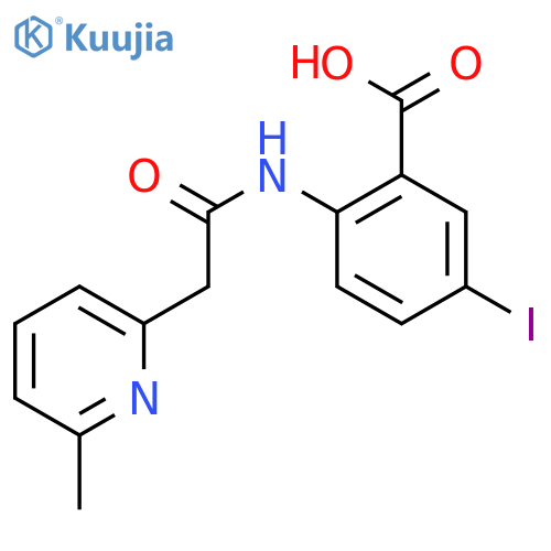BENZOIC ACID, 5-IODO-2-[[(6-METHYL-2-PYRIDINYL)ACETYL]AMINO]- structure