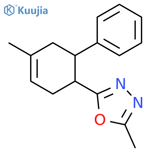1,3,4-Oxadiazole, 2-methyl-5-(4-methyl-6-phenyl-3-cyclohexen-1-yl)- structure