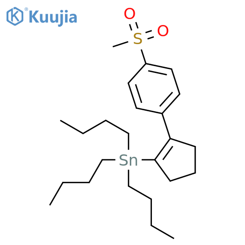 Stannane, tributyl[2-[4-(methylsulfonyl)phenyl]-1-cyclopenten-1-yl]- structure