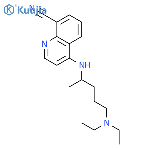 8-QUINOLINECARBONITRILE, 4-[[4-(DIETHYLAMINO)-1-METHYLBUTYL]AMINO]- structure