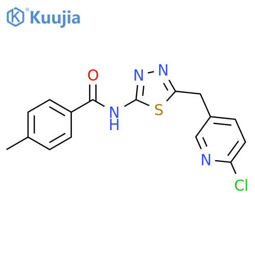 Benzamide,N-[5-[(6-chloro-3-pyridinyl)methyl]-1,3,4-thiadiazol-2-yl]-4-methyl- structure