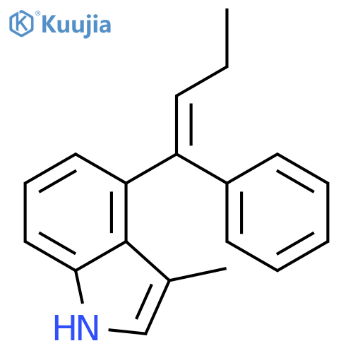 1H-Indole, 3-methyl-4-[(1E)-1-phenyl-1-butenyl]- structure