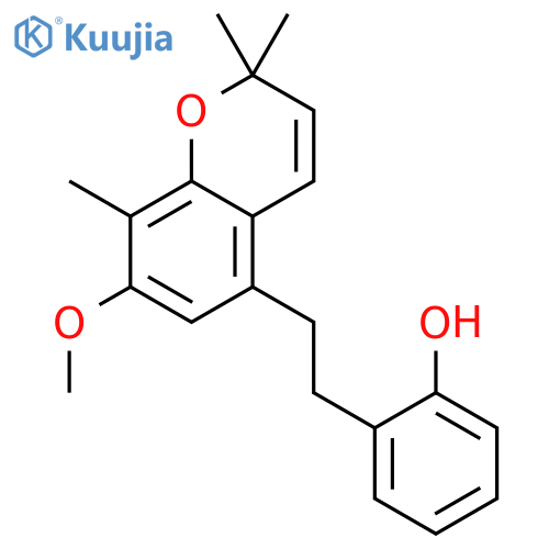 Phenol, 2-[2-(7-methoxy-2,2,8-trimethyl-2H-1-benzopyran-5-yl)ethyl]- structure