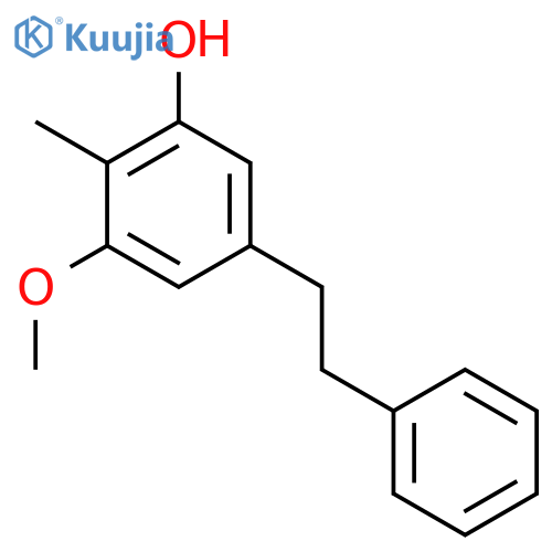 Phenol, 3-methoxy-2-methyl-5-(2-phenylethyl)- structure