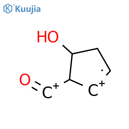 Cyclopentenylium, 4-hydroxy-5-(oxomethyliumyl)- structure