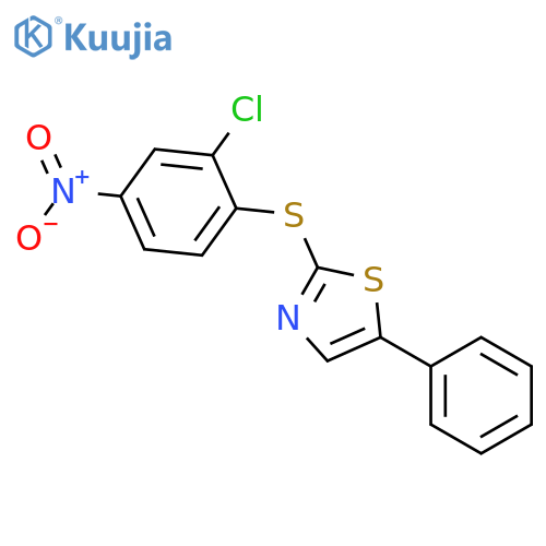 Thiazole, 2-[(2-chloro-4-nitrophenyl)thio]-5-phenyl- structure