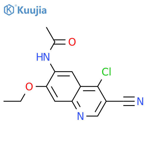 N-(4-chloro-3-cyano-7-ethoxyquinolin-6-yl)acetamide structure