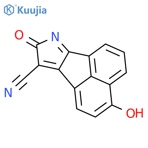 8H-Acenaphtho[1,2-b]pyrrole-9-carbonitrile, 3-hydroxy-8-oxo- structure