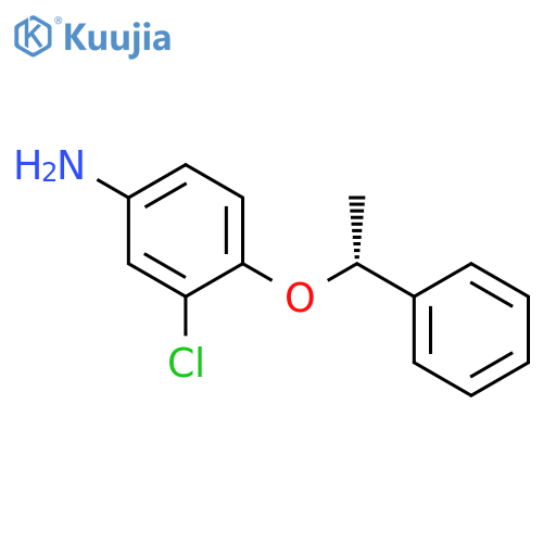 Benzenamine, 3-chloro-4-[(1R)-1-phenylethoxy]- structure