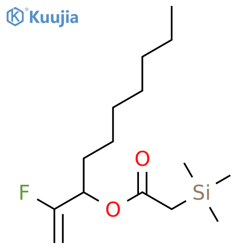 Acetic acid, (trimethylsilyl)-, 1-(1-fluoroethenyl)octyl ester structure