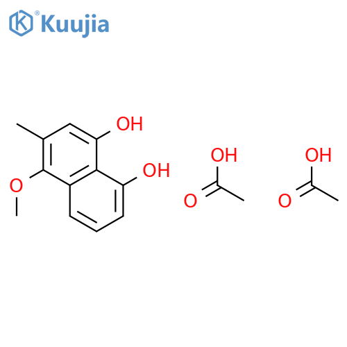 1,8-Naphthalenediol, 4-methoxy-3-methyl-, diacetate structure