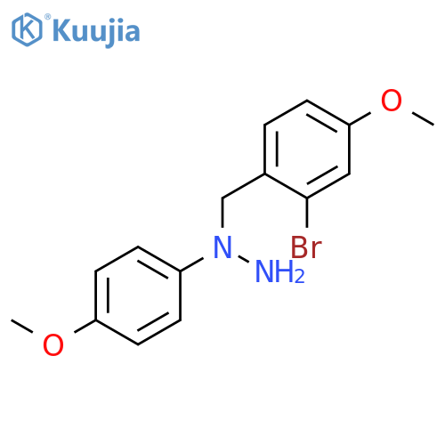 Hydrazine, 1-[(2-bromo-4-methoxyphenyl)methyl]-1-(4-methoxyphenyl)- structure