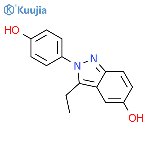2H-INDAZOL-5-OL, 3-ETHYL-2-(4-HYDROXYPHENYL)- structure