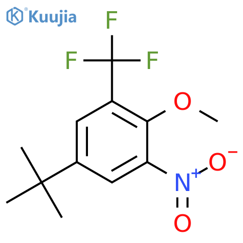 Benzene, 5-(1,1-dimethylethyl)-2-methoxy-1-nitro-3-(trifluoromethyl)- structure