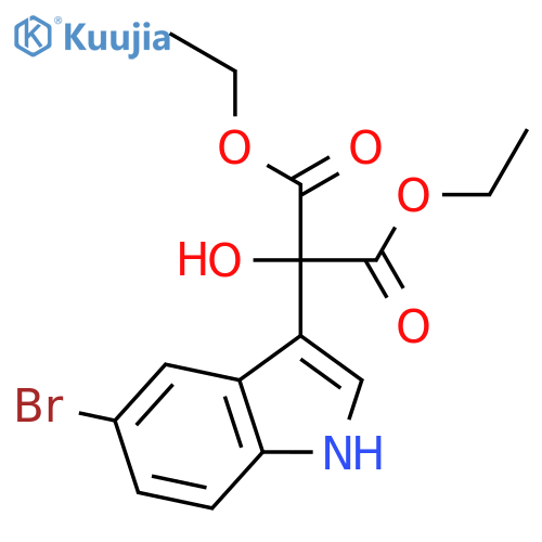 PROPANEDIOIC ACID, (5-BROMO-1H-INDOL-3-YL)HYDROXY-, DIETHYL ESTER structure