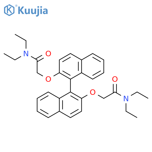 Acetamide, 2,2'-[[1,1'-binaphthalene]-2,2'-diylbis(oxy)]bis[N,N-diethyl- structure