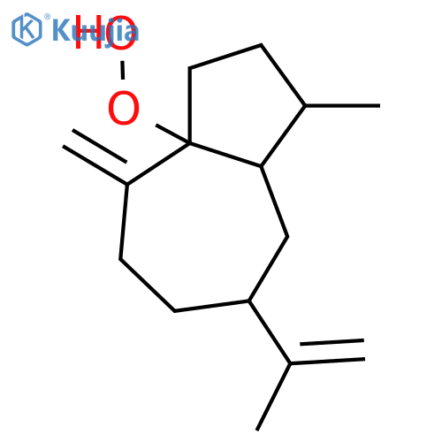 10(14),11-Guaiadien-1-ol; (1α,4β,5α)-form, 1-Hydroperoxide structure