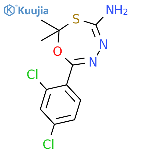 1,6,3,4-OXATHIADIAZEPIN-5-AMINE, 2-(2,4-DICHLOROPHENYL)-7,7-DIMETHYL- structure
